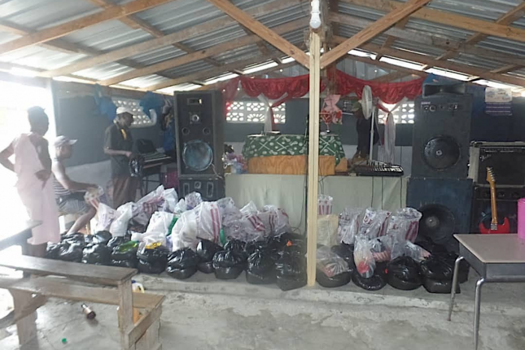 aid distribution in church