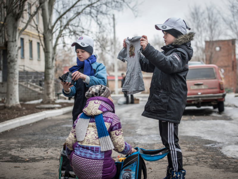 children in east Ukraine