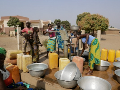 getting water from the well